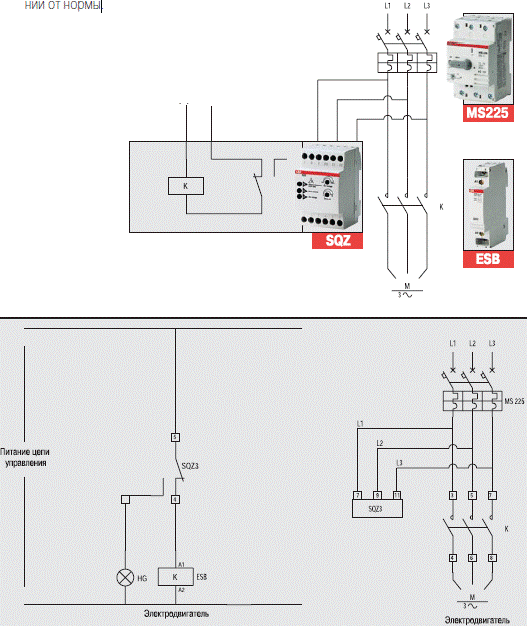 Установка реле контроля фаз ABB SQZ3 в цепи питания эскалатора